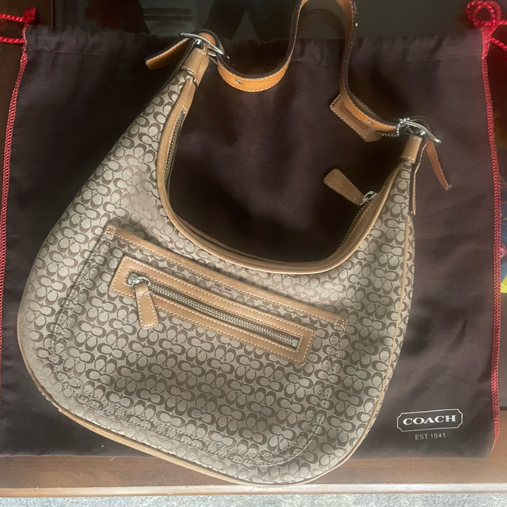 Y2K Coach Signature Shoulder Bag